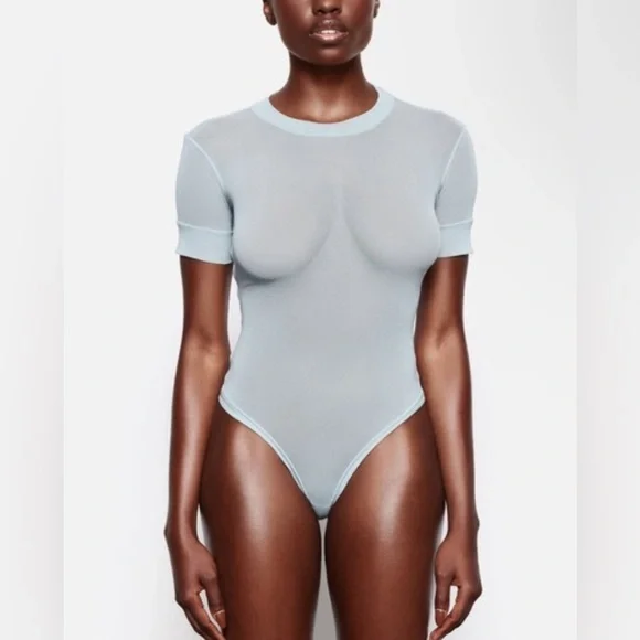 NWT SKIMS Sky Summer Mesh Tee Bodysuit Size 4X - Picture 1 of 4